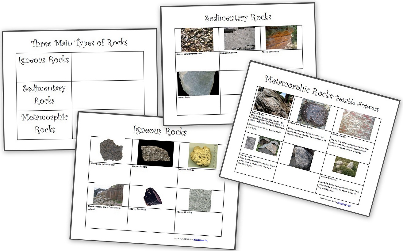The Three Types Of Rocksâ Our Activities And A Free Worksheet